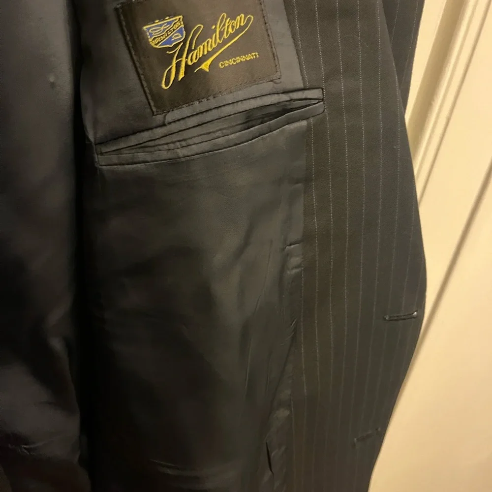 Black Pin Stripe Men’s Suit